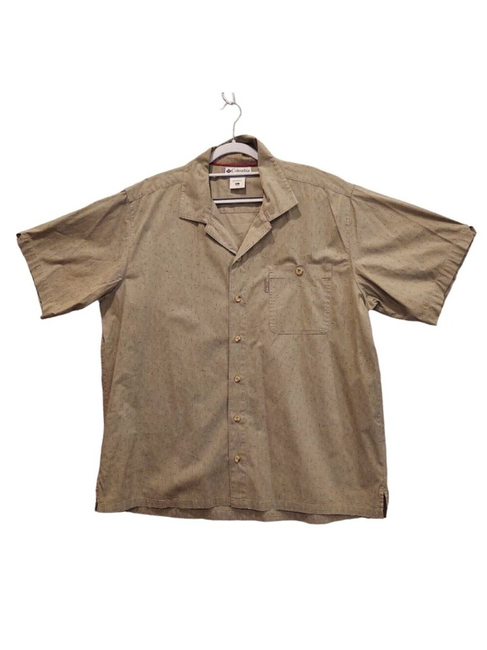 Columbia Vertex Shirt Mens XL green breathable wrinkle resistant career hipster